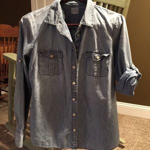 Denim button up